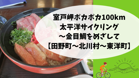 室戸岬ポカポカ100km太平洋サイクリング〜金目鯛をめざして【田野町〜北川村〜東洋町】