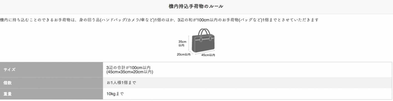 - 機内持込の手荷物 - フジドリームエアラインズ（FDA）公式より引用